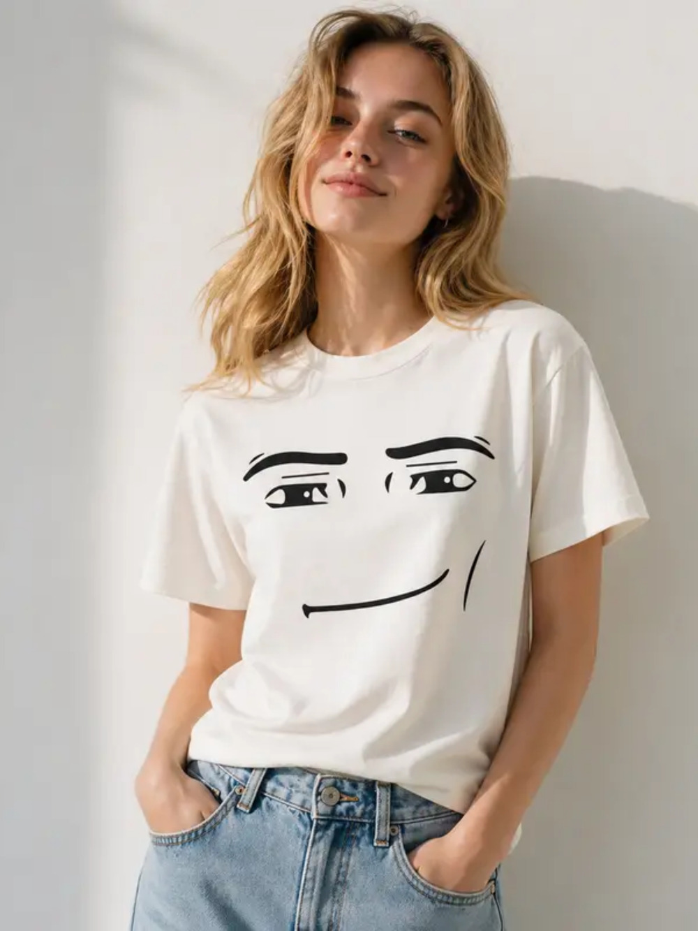 Roblox Man Face Meme Graphic T-Shirt